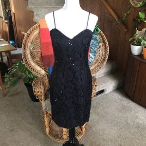 SOLD- Perfect Sexy Sparkly Little Black Dress